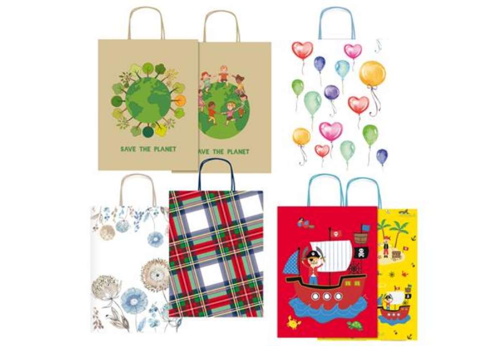 Immagine di Shoppers - con manici - 16 x 21 x 8cm - fantasie assortite - Rex Sadoch