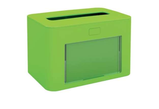 Immagine di Dispenser personalizzabile - per tovaglioli interfogliati - verde - Papernet