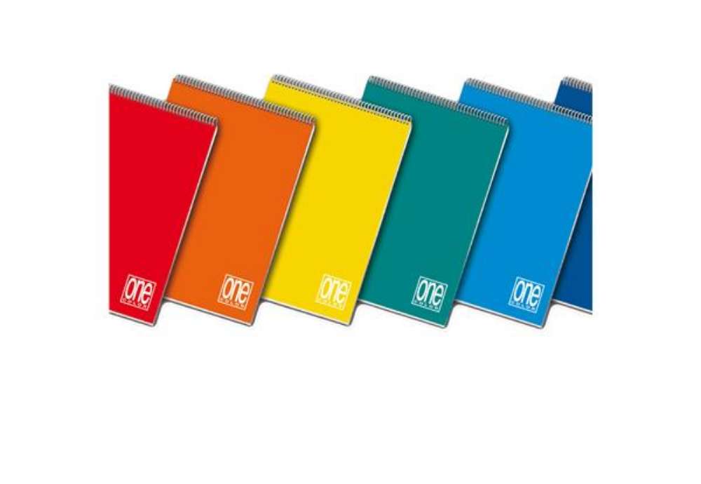 Immagine di Blocco One Color - A4 - bianco s/rigature - 60 fogli - 60 gr - spiralato lato corto - Blasetti