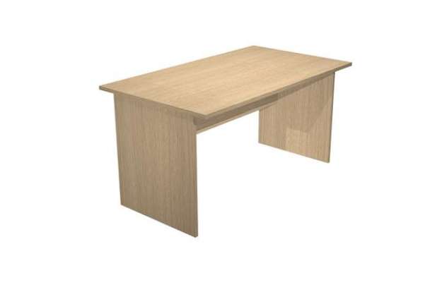 Immagine di Scrivania Easy - lineare - 140 x 80 x 72 cm - rovere