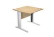 Immagine di Scrivania lineare Easy - 80 x 80 x 72 cm - Rovere/grigio cromato