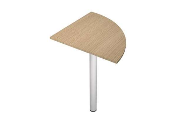 Immagine di Angolare Easy - 90 gradi - 80 x 80 cm - gamba di supporto in metallo - rovere