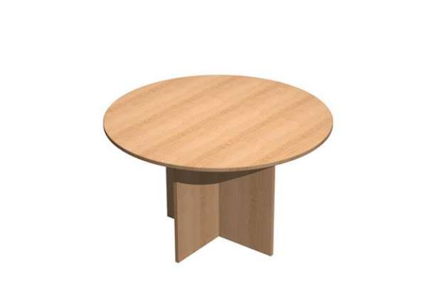 Immagine di Tavolo riunione Easy - 4 posti - diametro 120 cm - altezza 72 cm - faggio