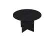 Immagine di Tavolo riunione Easy - 4 posti - diametro 120 cm - altezza 72 cm - nero venato frassino