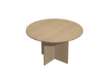 Immagine di Tavolo riunione Easy - 4 posti - diametro 120 cm - altezza 72 cm - rovere