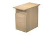 Immagine di Cassettiera Easy - 1 cassetto + 1 classificatore - con ruote - 41,8 x 52 x 59,5 cm - rovere