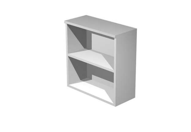 Immagine di Mobile Easy - basso a giorno - 80 x 44 x 72 cm - grigio alluminio