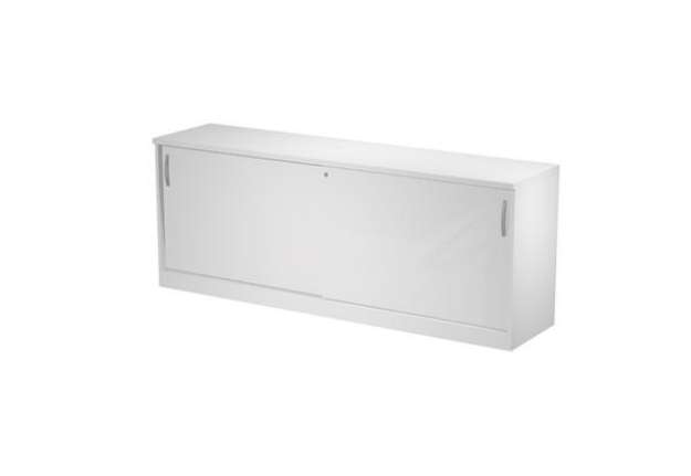 Immagine di Mobile Agorà - basso - con ante scorrevoli - 185 x 46 x 73 cm - bianco
