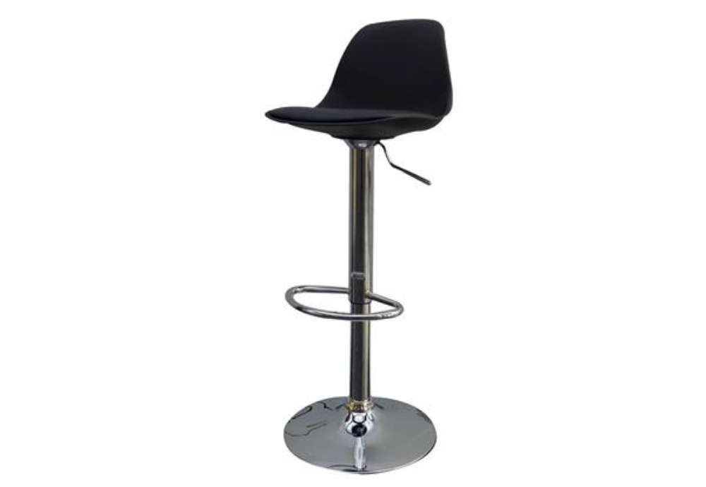Immagine di Sgabello Bobba - PPLacciaio cromato - 39x42x83/104cm - nero - Paperflow
