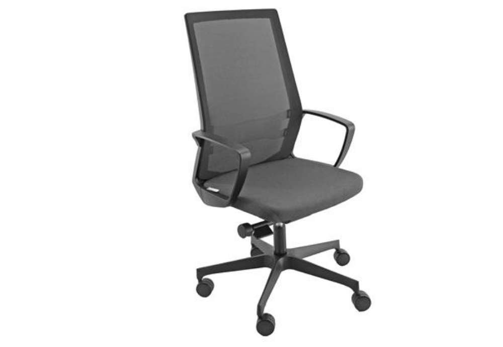 Immagine di Poltrona semidirezionale I70 - con braccioli inclusi - grigio/nero - Unisit