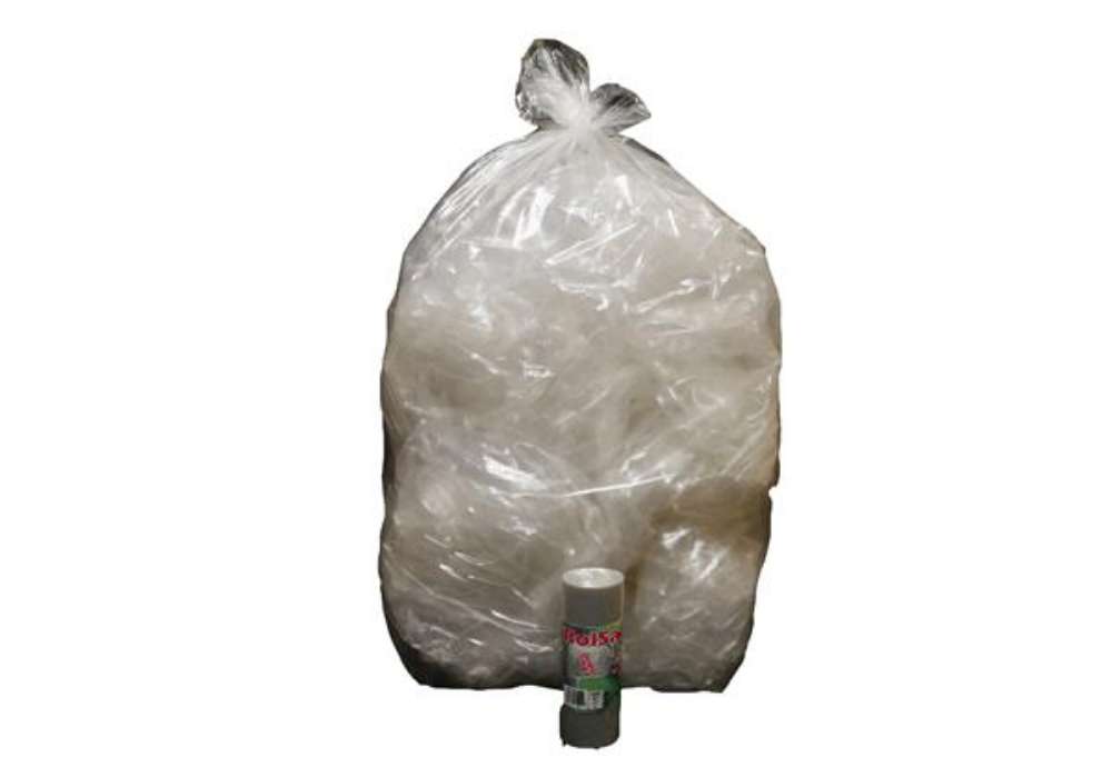Immagine di Sacchi - 70 x 110 cm - 110 L - 22 micron - MDPE/HDPE - trasparente neutro - Rolsac - conf. 10 pezzi