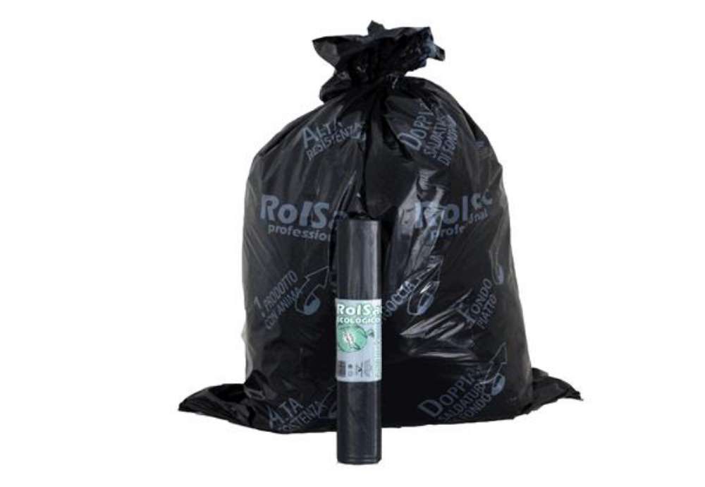 Immagine di Sacchi - 72 x 110 cm - 110 L - 47 micron - MDPE/HDPE - nero - Rolsac - conf. 10 pezzi