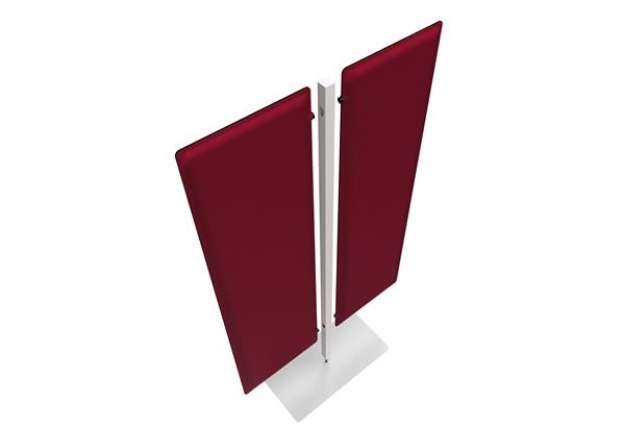 Immagine di Piantana Moody - a 2 pannelli - H 140 cm - rosso