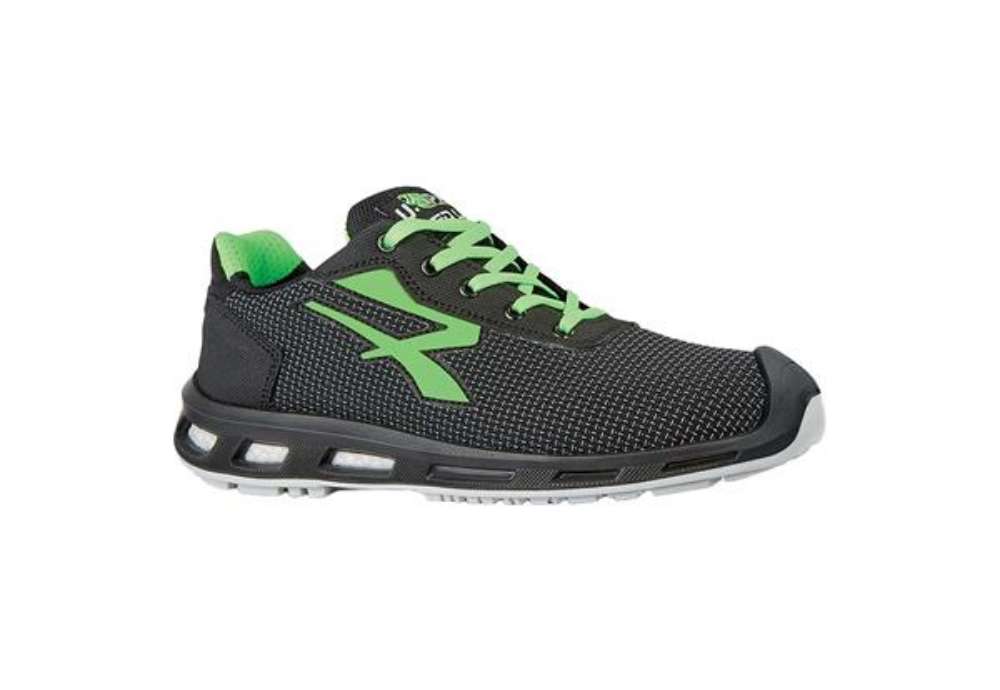 Immagine di Calzatura di sicurezza Strong S3 - pelle idrorepellente - numero 45 - grigio/verde scuro - U-Power