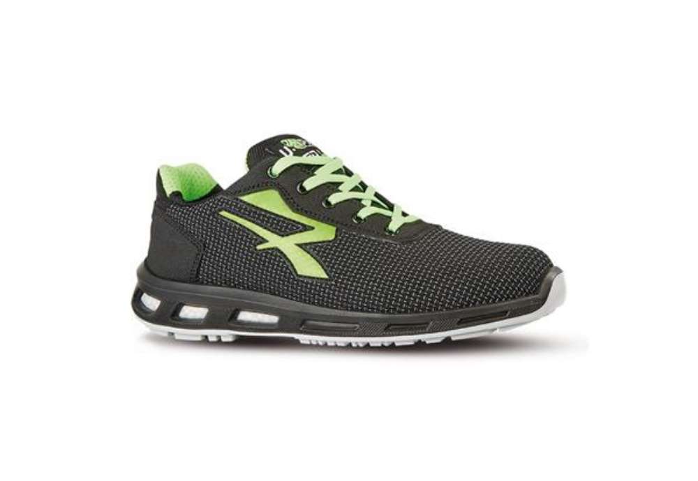 Immagine di Calzatura di sicurezza Strong S3 - pelle idrorepellente - numero 48 - grigio/verde scuro - U-Power