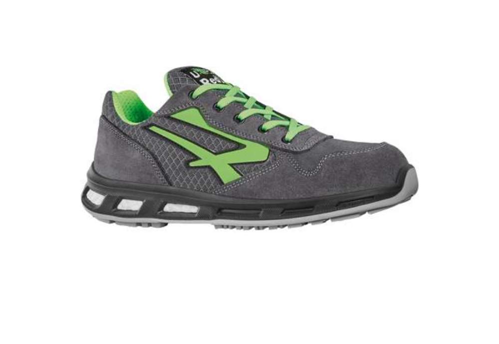 Immagine di Calzatura di sicurezza Point S1P SRC - nylon/pelle scamosciata - grigio/verde - taglia 40 - U-Power