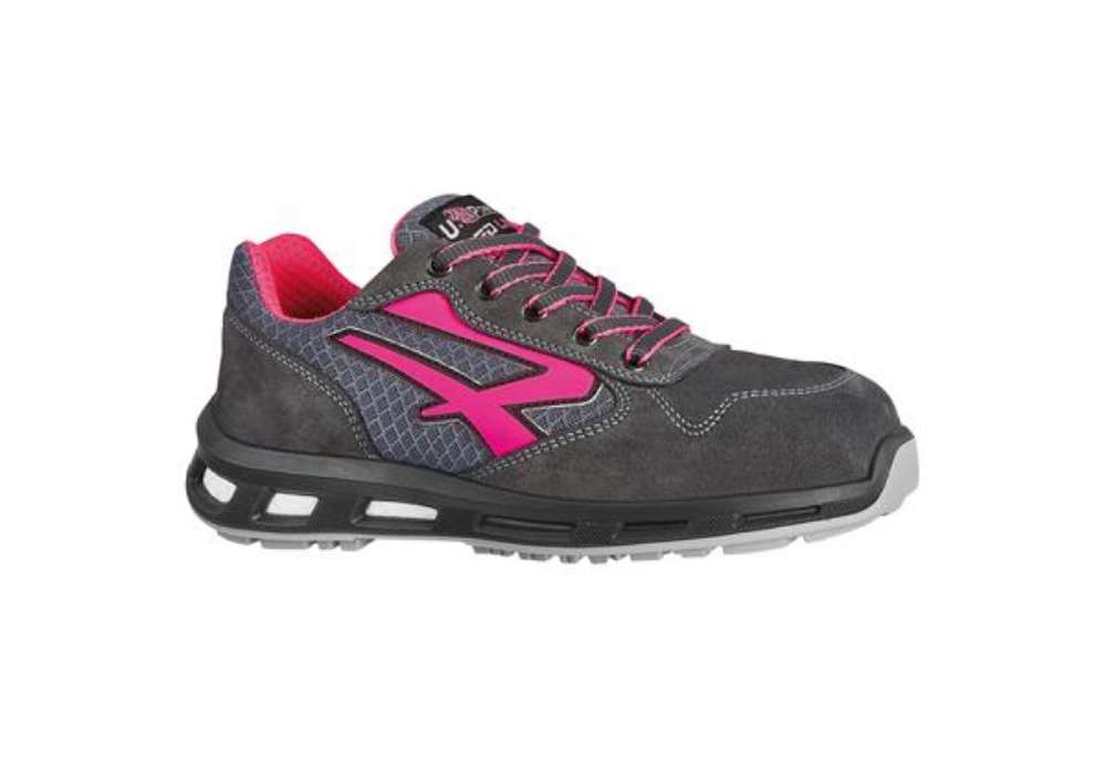 Immagine di Calzatura di sicurezza Verok S1P SRC - nylon/pelle scamosciata - grigio/rosa - taglia 35 - U-Power