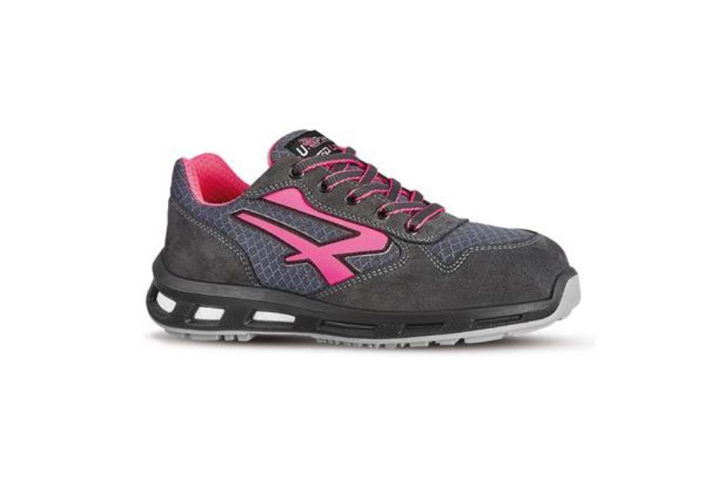 Immagine di Calzatura di sicurezza Verok S1P SRC - nylon/pelle scamosciata - grigio/rosa - taglia 38 - U-Power