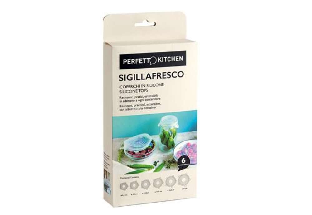 Immagine di Coperchi in silicone Sigillafresco - Perfetto - set 6 pezzi