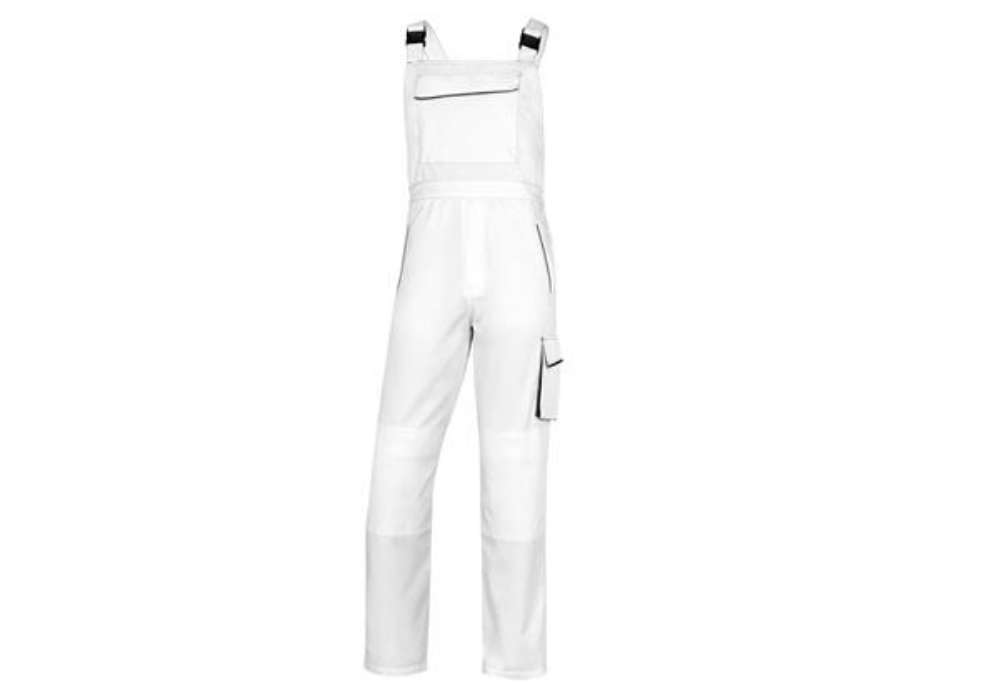Immagine di Salopette da lavoro Panostyle M6SAL - taglia L - PE/cotone - bianco/grigio - Deltaplus