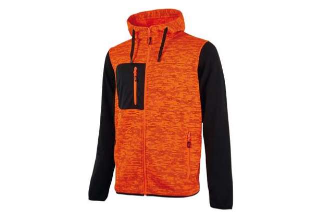 Immagine di Felpa da lavoro Rainbow - taglia M - arancione fluo - U-Power
