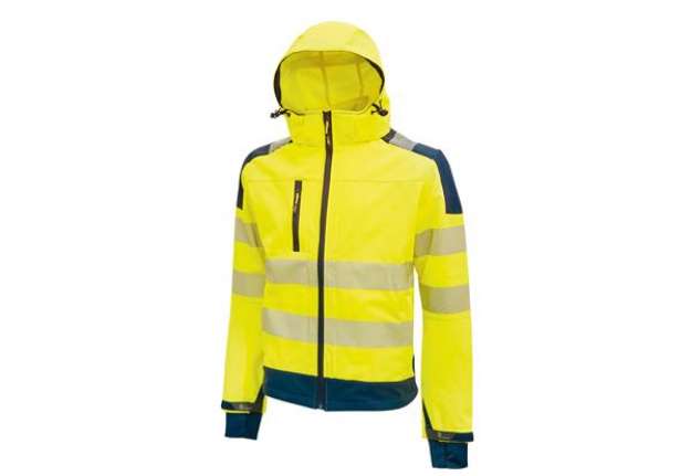 Immagine di Giacca alta visibilità Softshell Miky - taglia XXL - giallo fluo - U-Power