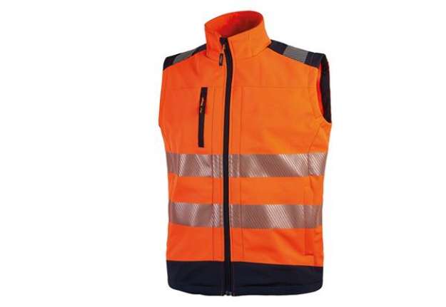 Immagine di Gilet alta visibiltà Softshell Dany - arancio fluo - taglia XL - U-Power