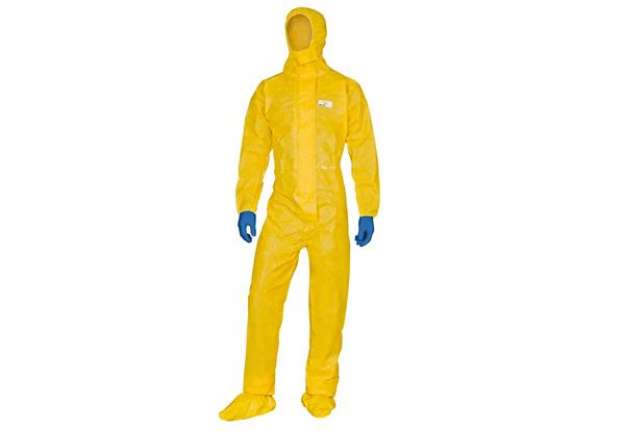 Immagine di Tuta di protezione Deltachem - taglia XL - giallo - Deltaplus