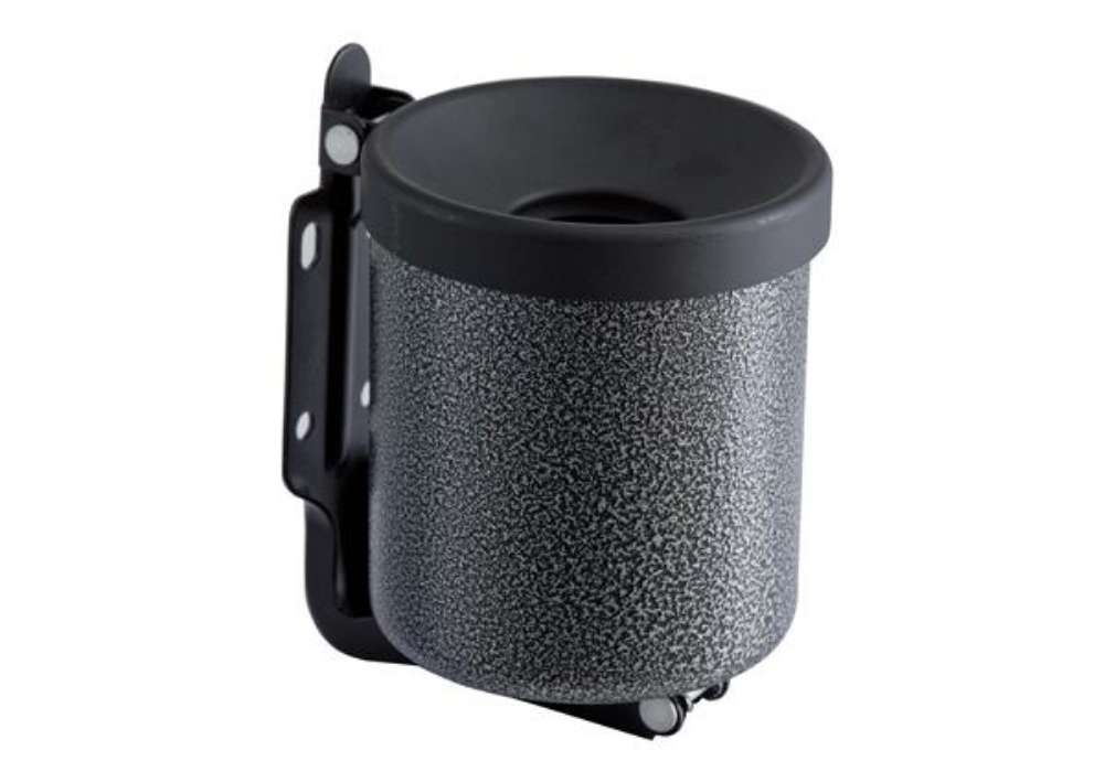 Immagine di Posacenere murale Nido - diametro 9,5 cm - H 13,5 cm - 0,5 L - metallo verniciato - silver punteggia