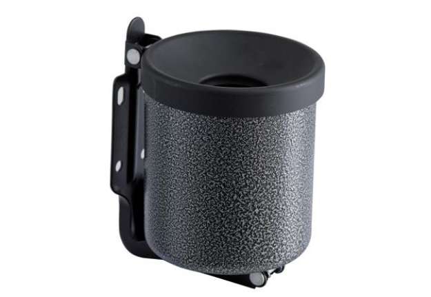 Immagine di Posacenere murale Nido - diametro 9,5 cm - H 13,5 cm - 0,5 L - metallo verniciato - silver punteggia