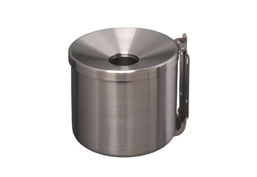 Immagine di Posacenere murale Nido - diametro 16 cm - H 14 cm - 2 L - acciaio inox - Medial