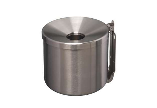 Immagine di Posacenere murale Nido - diametro 16 cm - H 14 cm - 2 L - acciaio inox - Medial International