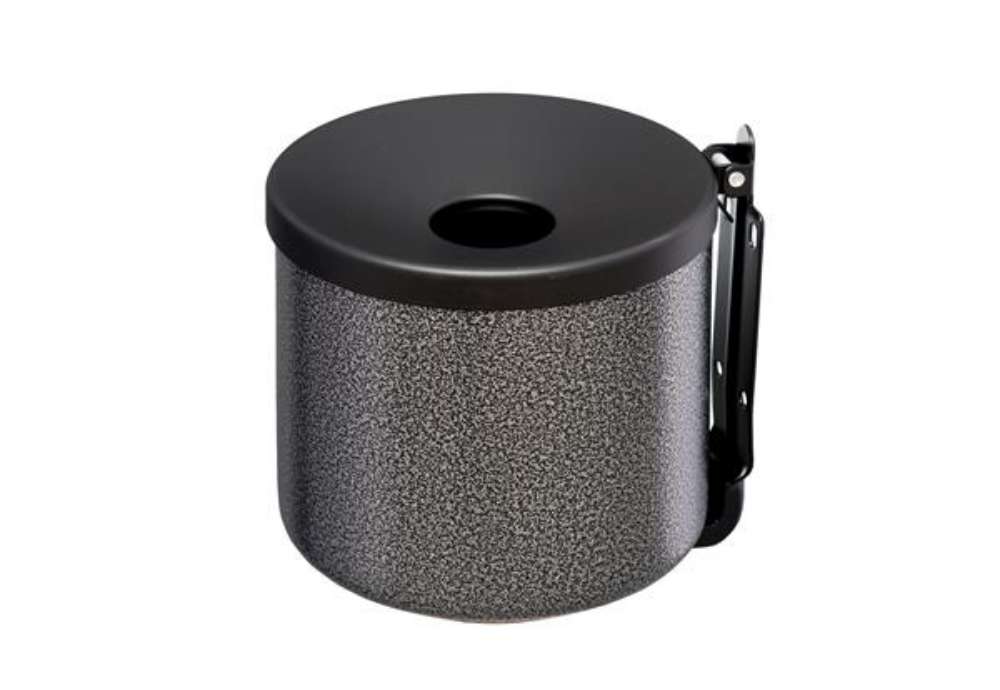 Immagine di Posacenere murale Nido - diametro 16 cm - H 14 cm - 2 L - metallo verniciato - silver punteggiato -