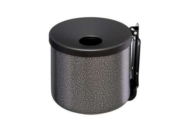 Immagine di Posacenere murale Nido - diametro 16 cm - H 14 cm - 2 L - metallo verniciato - silver punteggiato -
