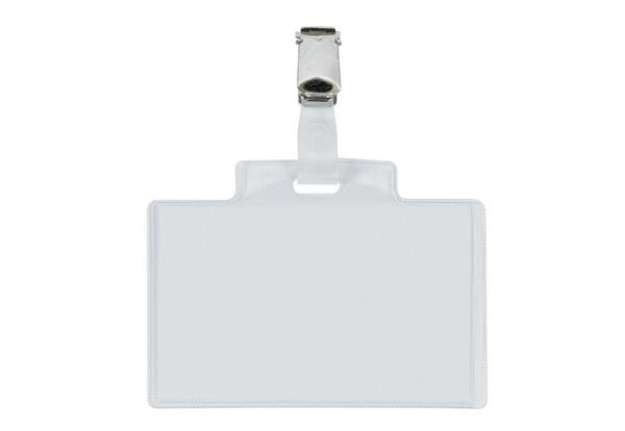 Immagine di Portanome Pass 3E - 9,5 x 6 cm - metallo - con clip - Sei Rota - conf. 10 pezzi