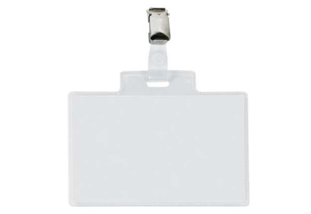 Immagine di Portanome Pass 4E - 11 x 7 cm - metallo - con clip - Sei Rota - conf. 10 pezzi
