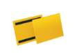 Immagine di Buste identificative magnetiche - A5 orizzontale - giallo - Durable - conf. 50 pezzi