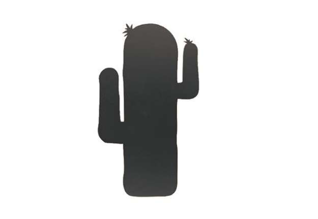 Immagine di Lavagna da parete Silhouette - forma cactus - 39,6 x 29 cm - nero - Securit
