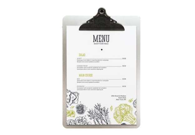 Immagine di Portamenù - con clip in metallo - A4 - 33,2x22,8 cm - Securit