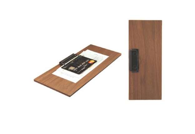 Immagine di Portaconto - con fermaglio - 24 x 10 cm - legno - Securit