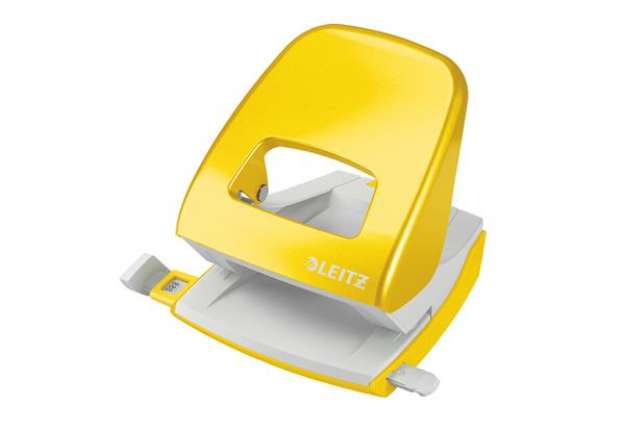 Immagine di Perforatore 5008 New NeXXt WOW - passo 8 cm - max 30 fogli - 2 fori - giallo - Leitz