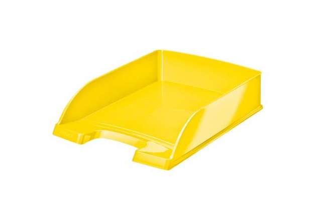 Immagine di Vaschetta portacorrispondenza WOW - 25,5 x 35,7 x 7 cm - giallo - Leitz
