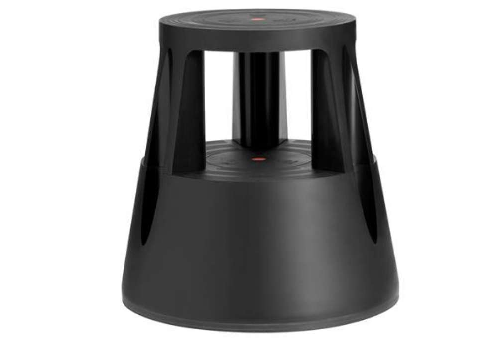 Immagine di Sgabello Roll a step - nero - 24 x 45 x 45 cm - Caimi