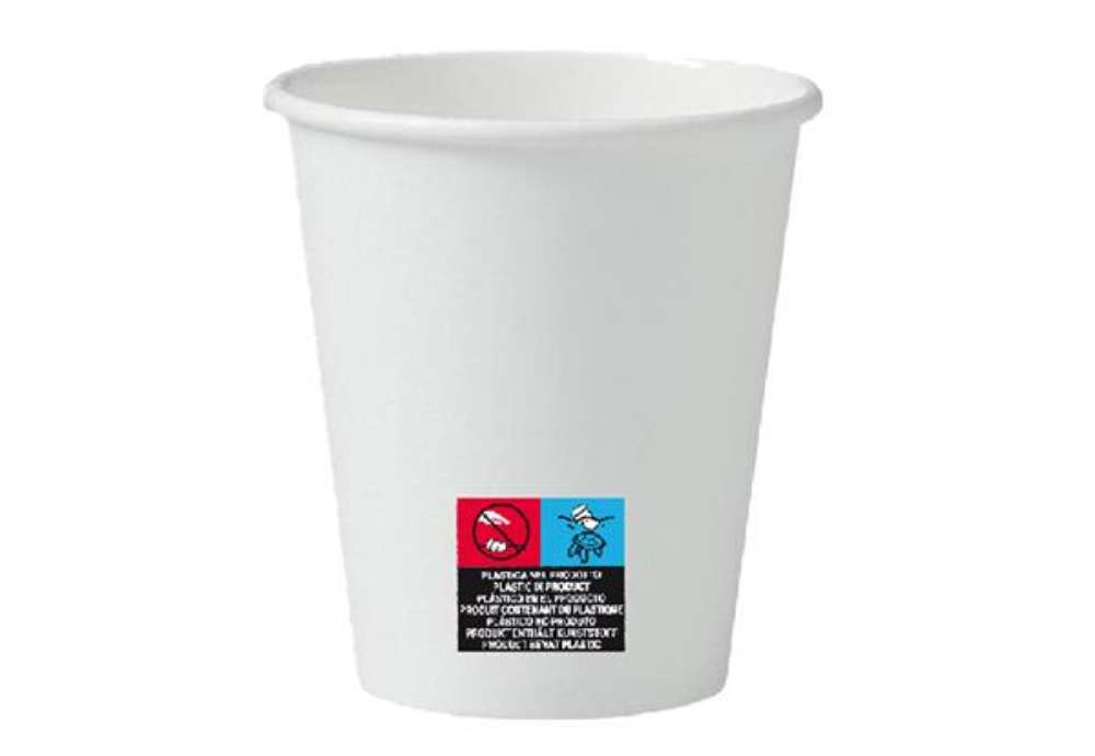 Immagine di Bicchieri in carta - 200 ml - con marcatura S.U.P - Dopla - conf. 50 pezzi