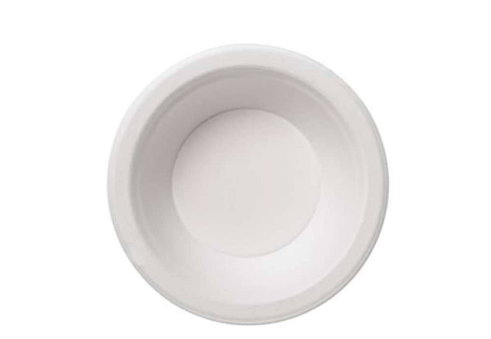 Immagine di Ciotola monouso Bio - rotonda - diametro 19 cm - 680 ml - cellulosa/canna da zucchero - bianco - Leo