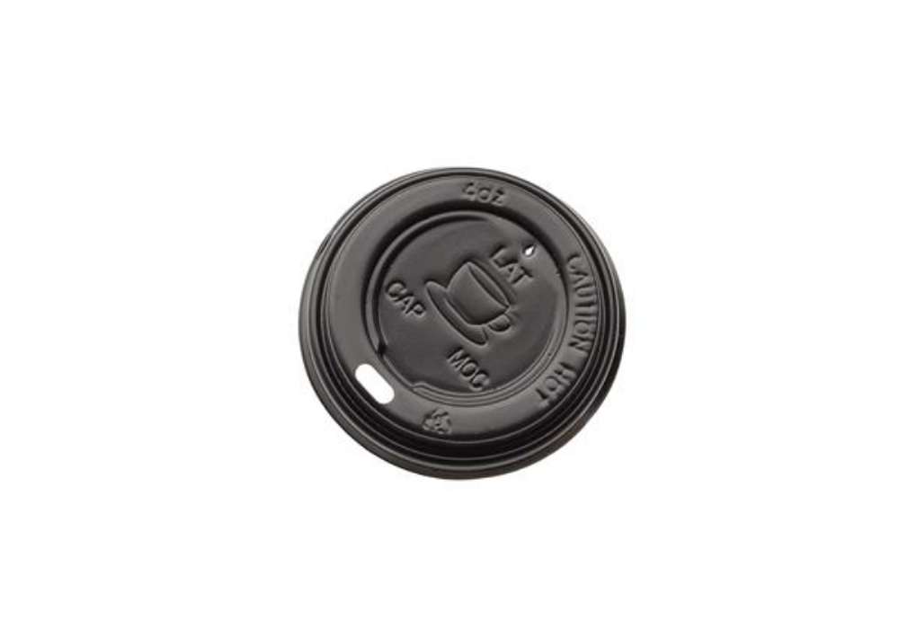 Immagine di Tappo per bicchiere da 115 ml - polistirene - nero - Leone - conf. 1000 pezzi