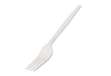 Immagine di Forchetta monouso in CPLA - 16 cm - bianco - Leone - conf. 50 pezzi