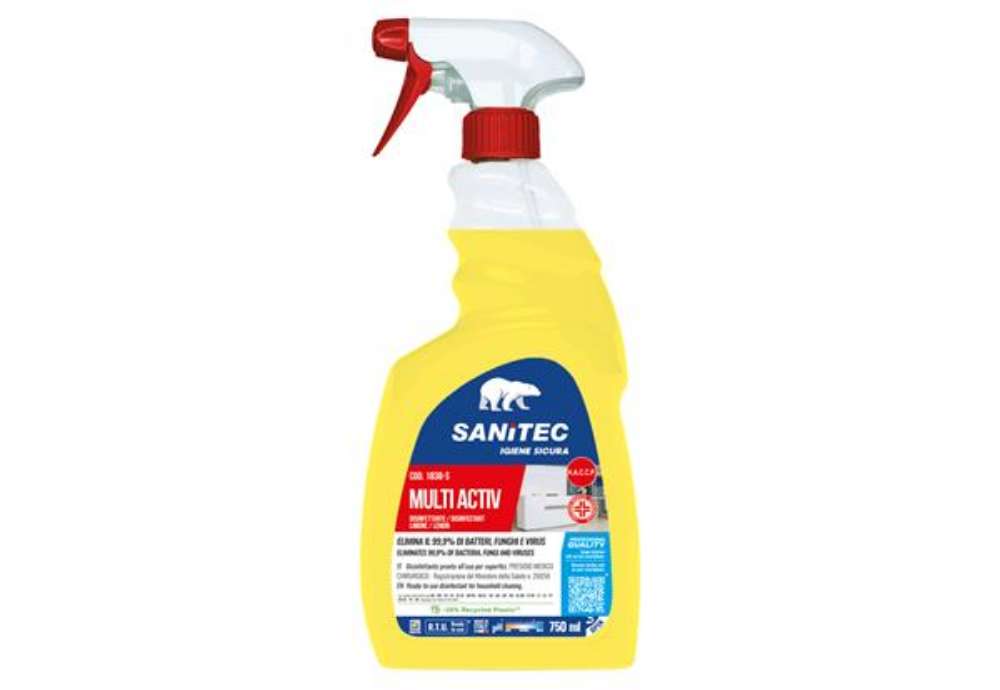 Immagine di Sgrassatore disinfettante Multi Activ - trigger 750 ml - limone - Sanitec