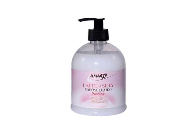Immagine di Sapone liquido - in dispenser - 500 ml - latte & seta - Amati