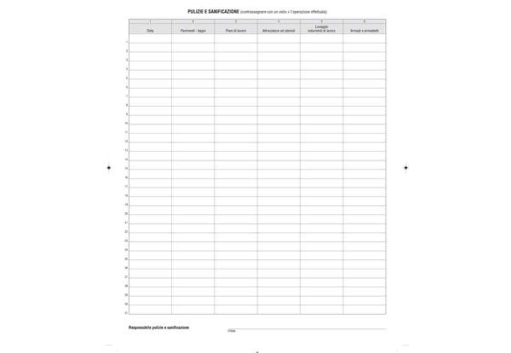 Immagine di Registro pulizia e sanificazione in azienda - 40 pag - 31x24,5 cm - Edipro